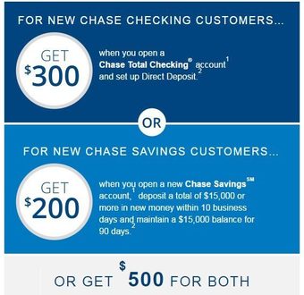 Chase total cheap checking promotion