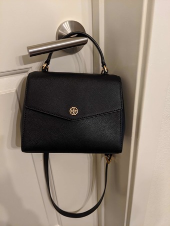 Tory Burch Robinson Small Top-handle Satchel in Gray