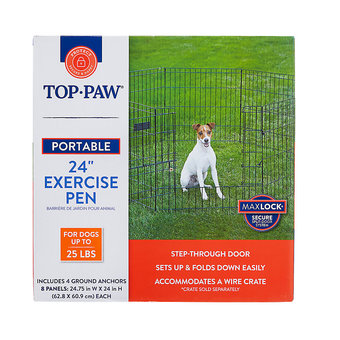 Top paw 24 exercise pen hot sale with door