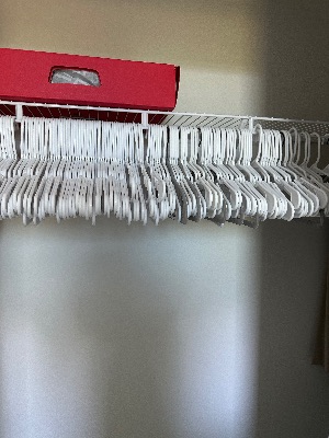 (GIVEN) FREE PLASTICS AND VELVET HANGERS 2
