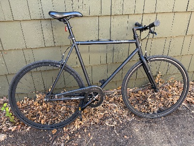 (Reserved) Retrospec Harper Fixie / Single-Speed Bike – Size L, Matte Black + Chain Lock 3