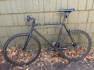 (Reserved) Retrospec Harper Fixie / Single-Speed Bike – Size L, Matte Black + Chain Lock 2
