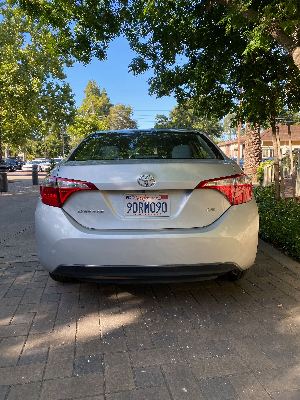 2014 Toyota Corolla LE, 99.6k miles, Silver, Great Condition, Clean Title, Backup Camera 2