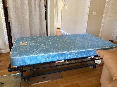 Foldable bed frame & mattress 1