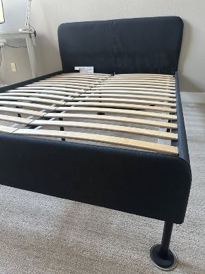IKEA Slattum Bed Frame & Vesteroey Spring Mattress 2
